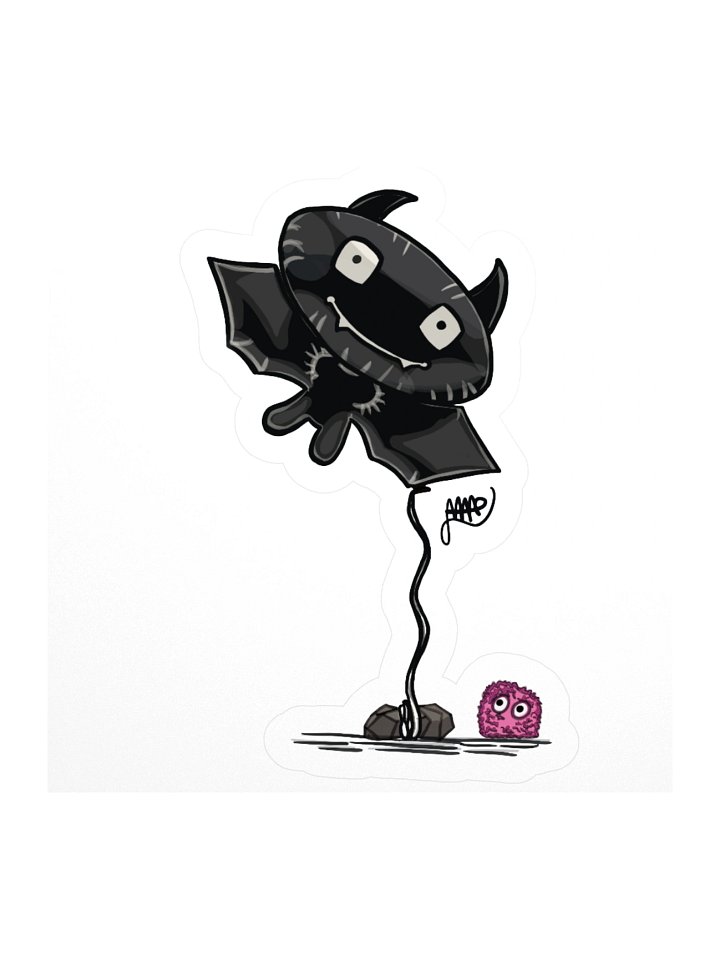 Balloon Bat Kiss Cut Sticker product image (1)
