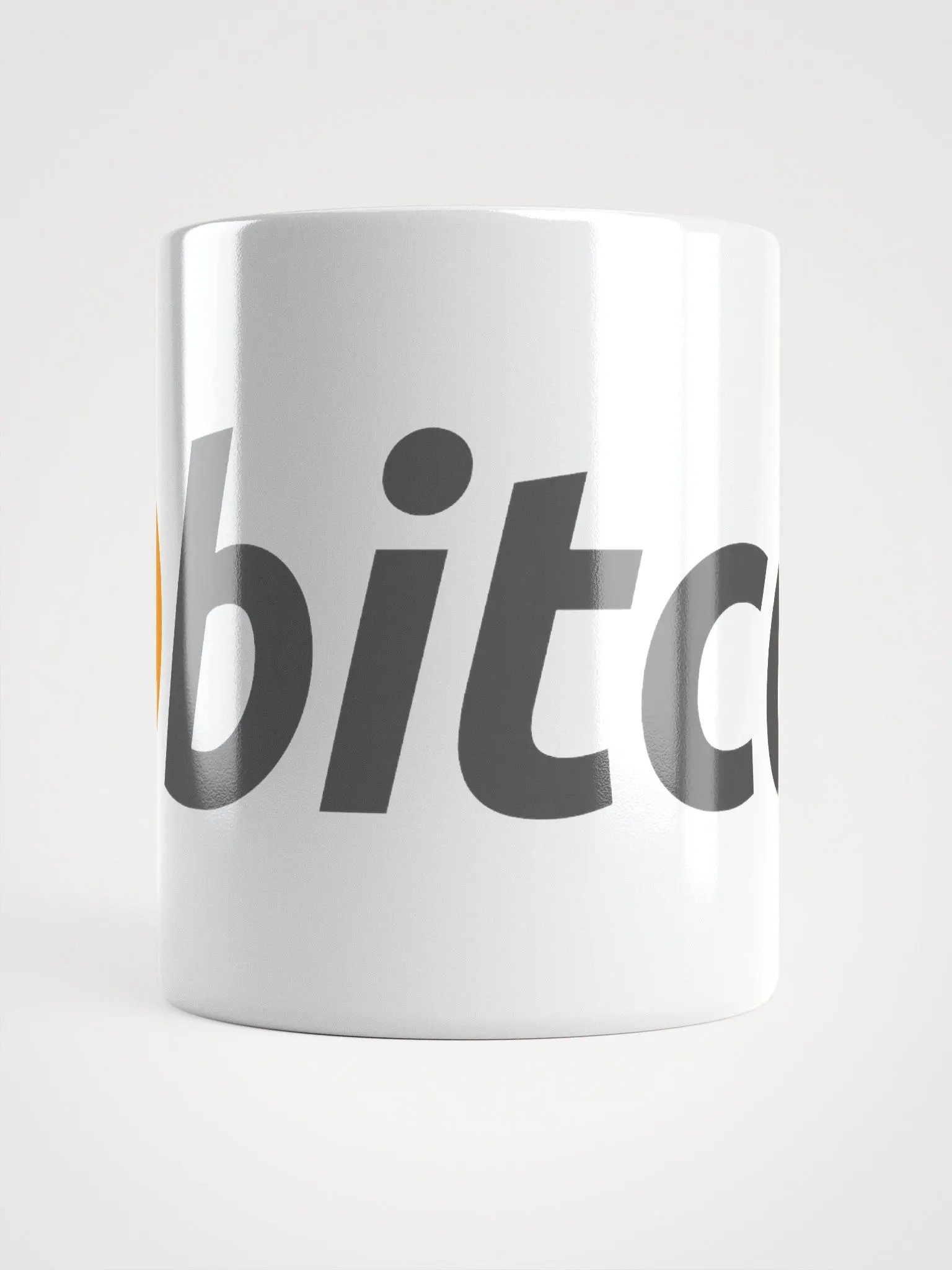 Bitcoin Logo White Glossy Mug product image (5)