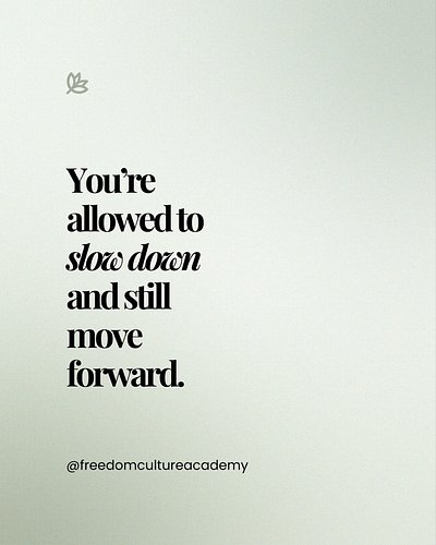 You don’t need to rush to build a life you love. You’re allowed to slow down, choose yourself, and still keep moving forward. ✨