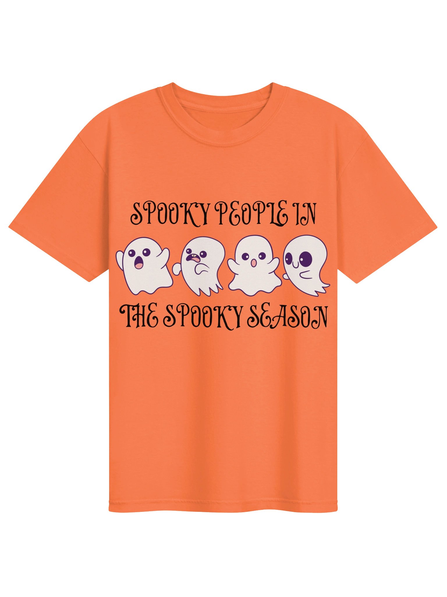Spooky People Halloween Unisex T-Shirt – Cute Ghosts & Spooky Season Graphic product image (1)