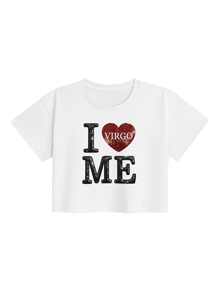 VIRGO DO YOU LOVE YOU!- WHITE Crop Top product image (2)