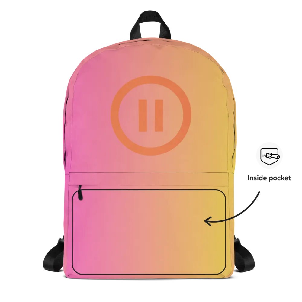 Pause AI Backpack (Pink/Orange Gradient) product image (6)
