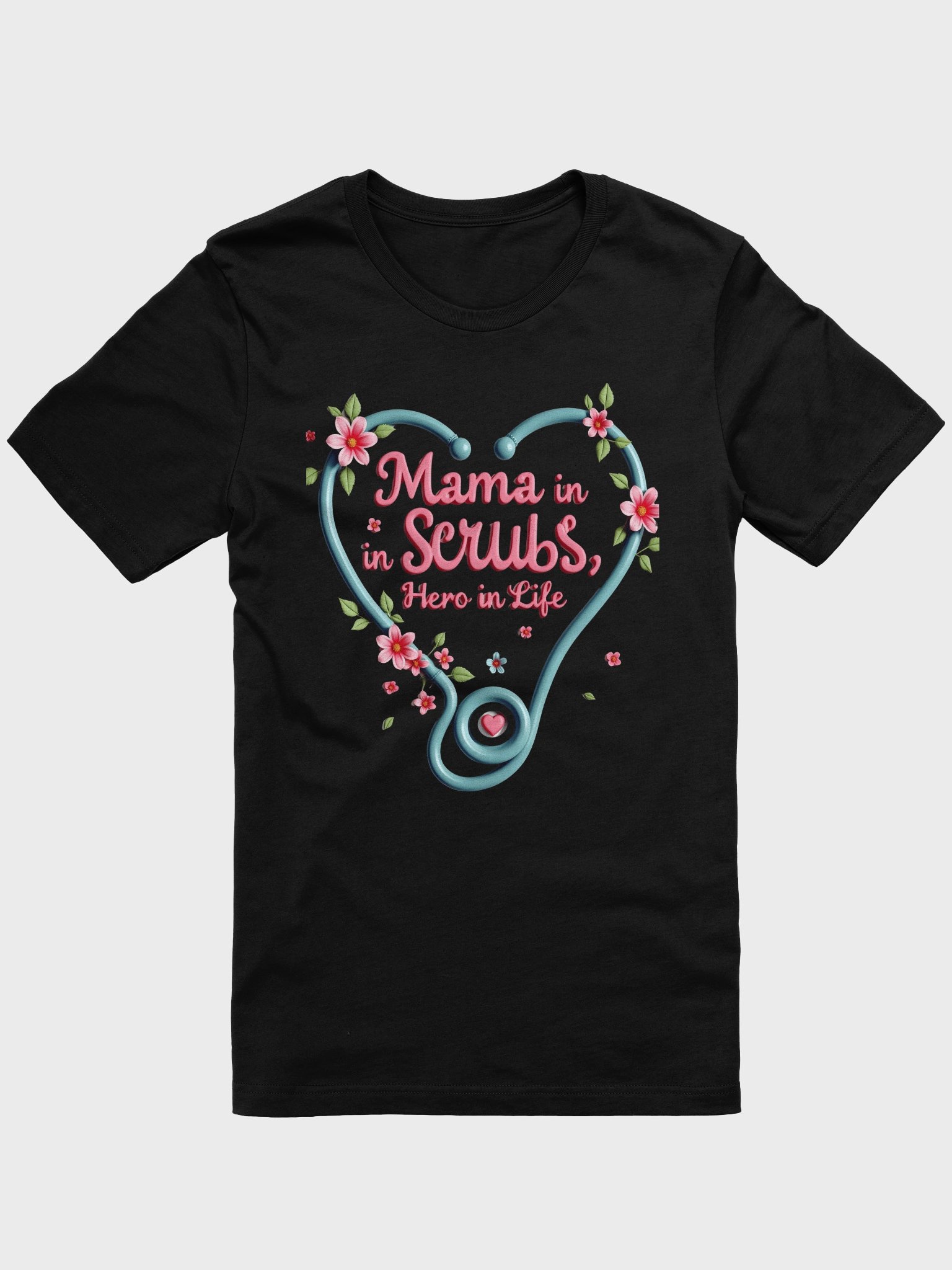 Heartfelt Hero Mama, stethoscope heart T-Shirt product image (4)