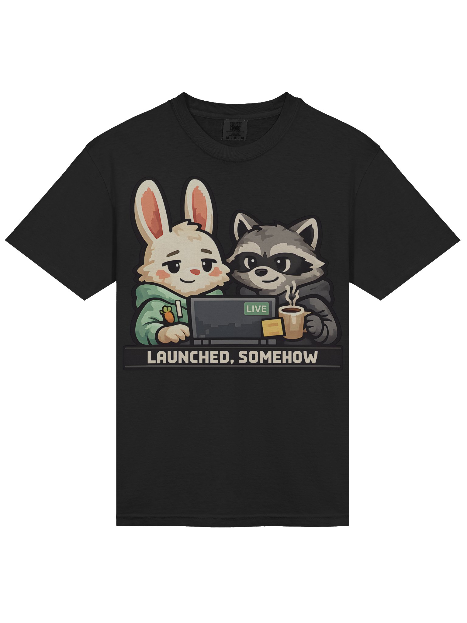 Launched, Somehow Rabbit & Raccoon T-Shirt product image (3)