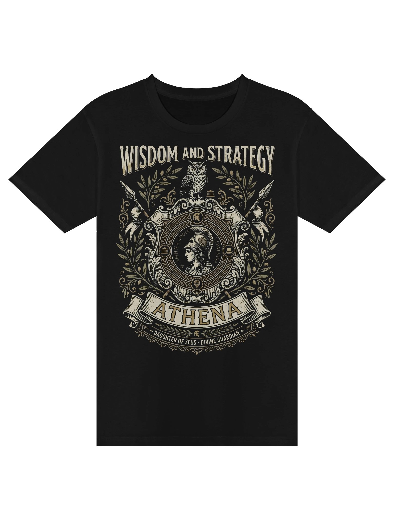 Athena Greek Mythology T-Shirt – Wisdom & Strategy Shirt product image (3)