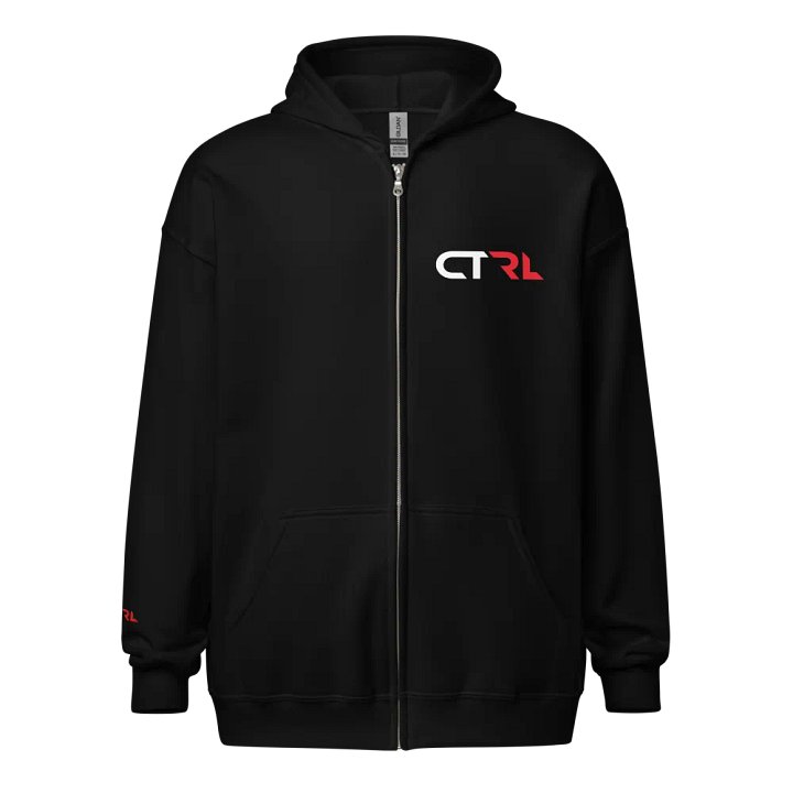 CTRL Zip Hoodie (white logo) product image (1)