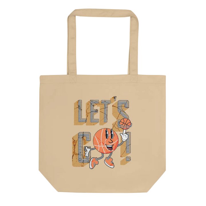 Lets Go Basketball Mascot Joyful Hoopster Eco Tote Bag product image (1)