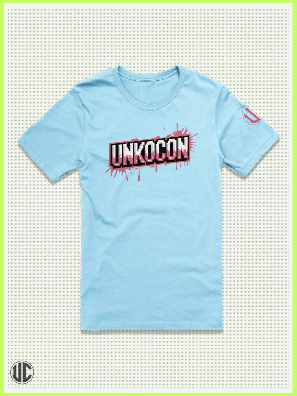 8-Bit Logo – UnkoCon Pixel Spray T-Shirt product image (1)