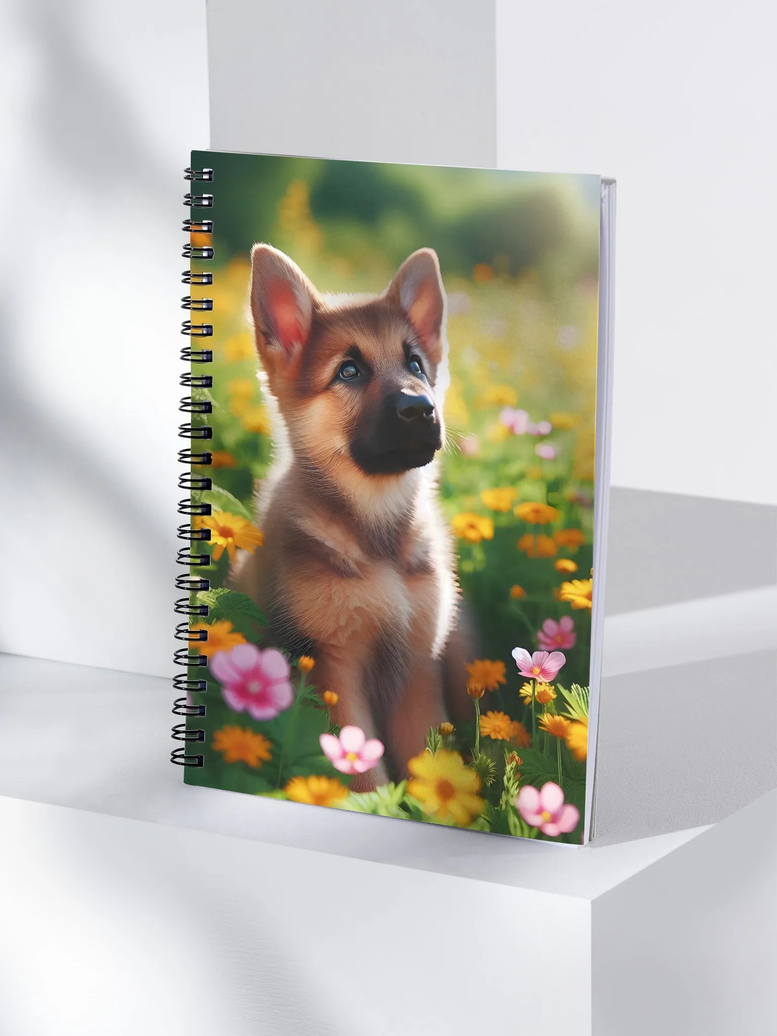 Summer Shephard Puppy Spiral Doted Notebook product image (4)