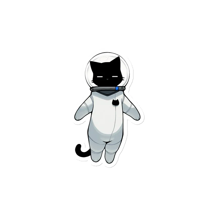 Sleepy Space Kitty Magnet product image (2)