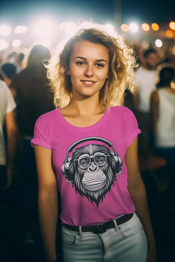 Monkey Business Womans T Shirt (Marley Chimp) product image (1)