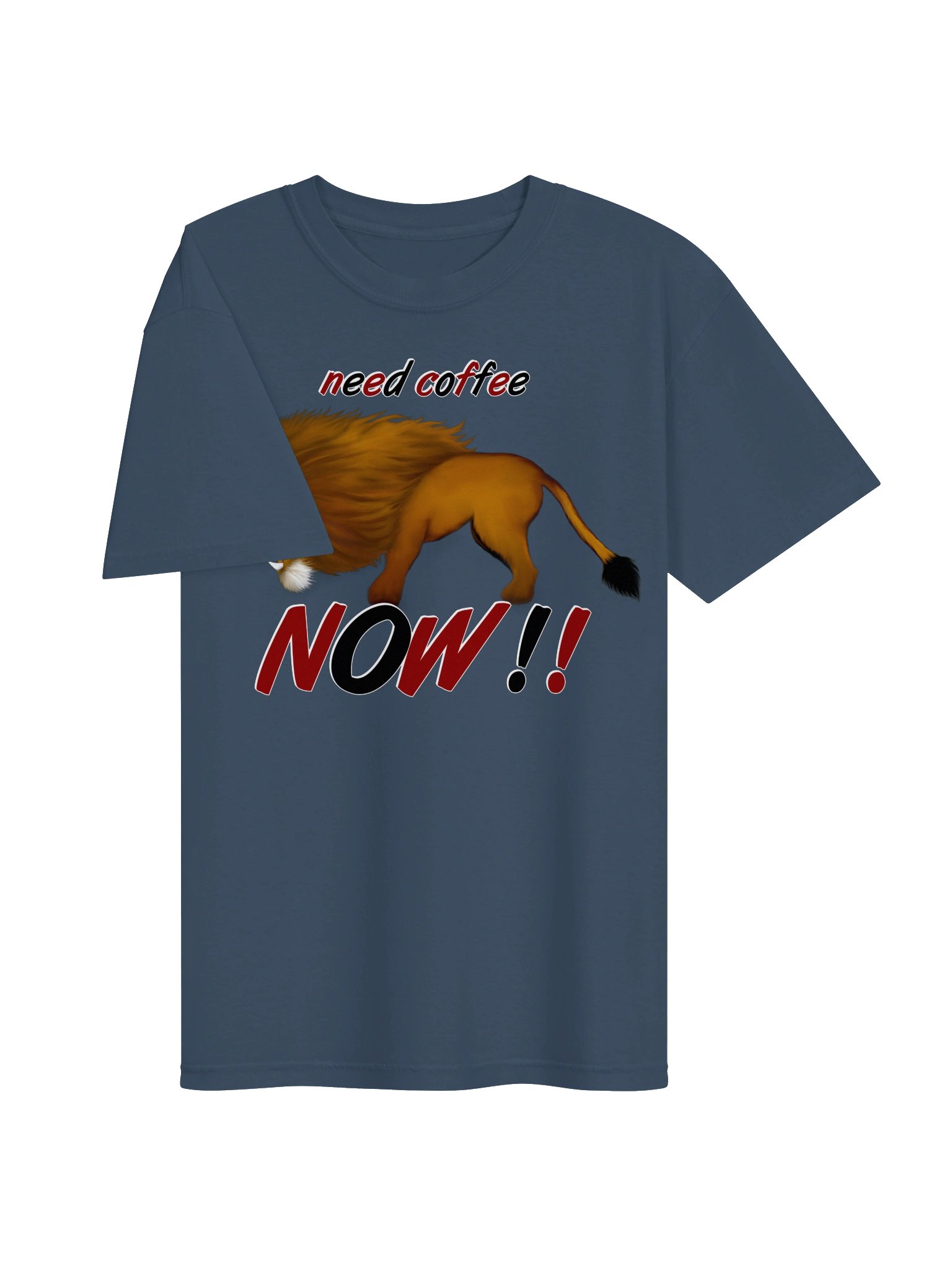 Lion "Need Coffee NOW" T-Shirt. Men's Comfort Colors Garment-Dyed Heavyweight T-Shirt product image (2)