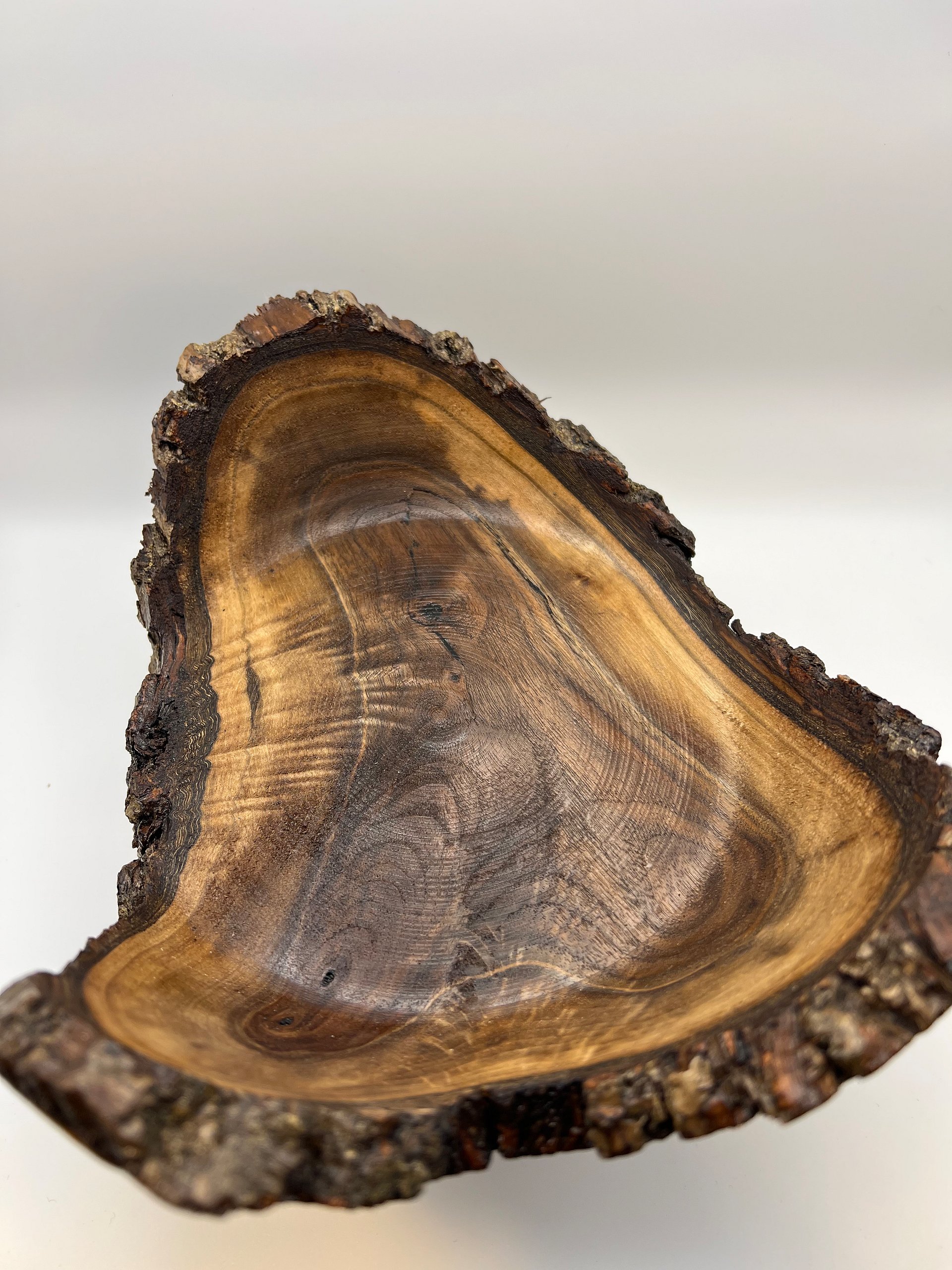 Sculptural Live-Edge Black Walnut "Tri-Corn" Vessel product image (4)