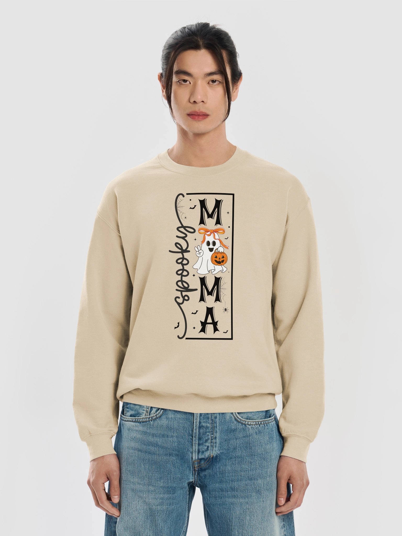 👻 Spooky Mama Halloween Crewneck Sweatshirt | Cute Ghost Mom Pullover 🎃 product image (26)