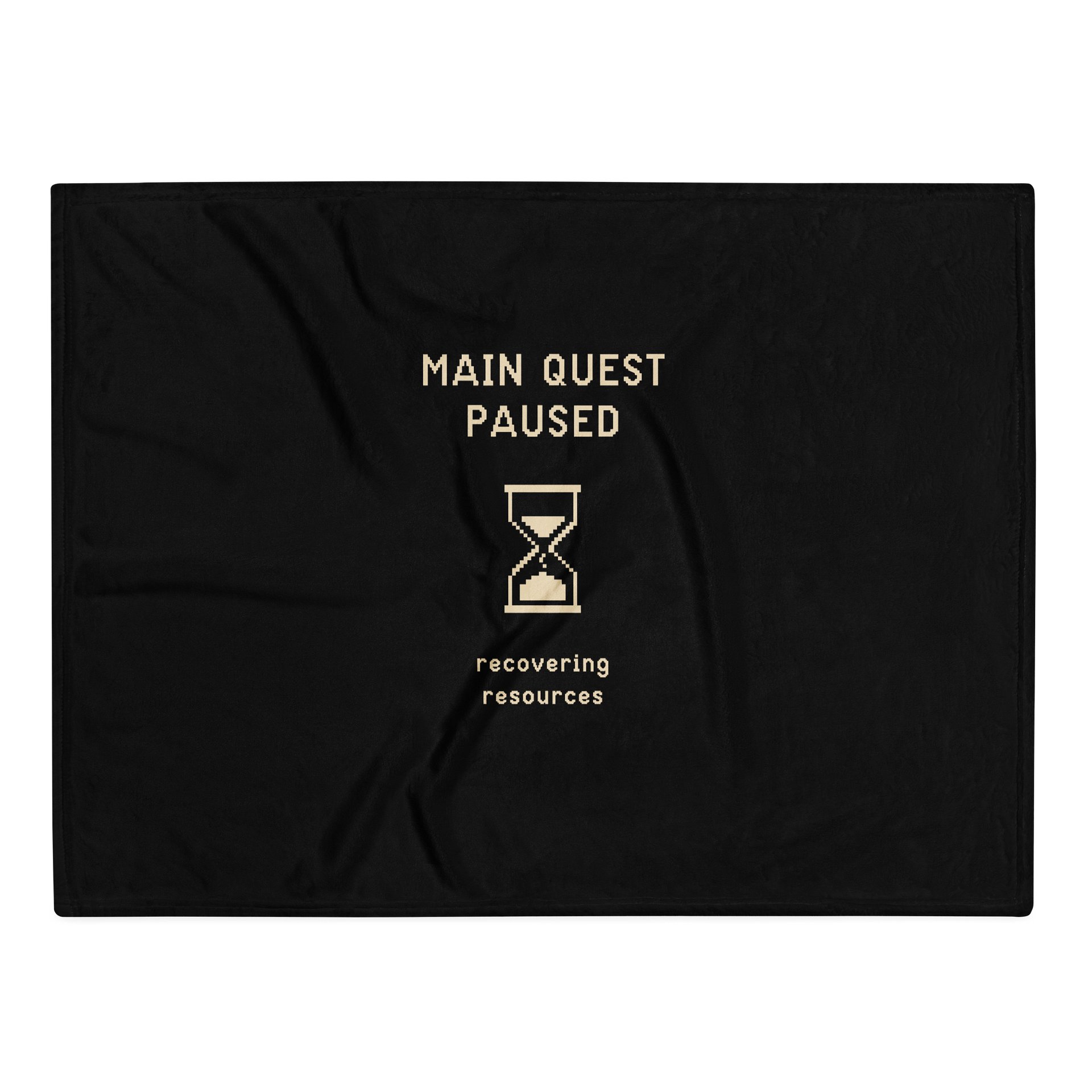 Main Quest Paused Blanket | Chronic Illness Recovery & Gamer Rest Throw product image (1)