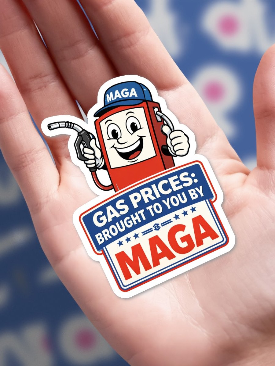 Gas Prices Brought To You By MAGA Stickers, Funny Gas Pump Stickers, Bulk Packs 25 to 1000 product image (6)
