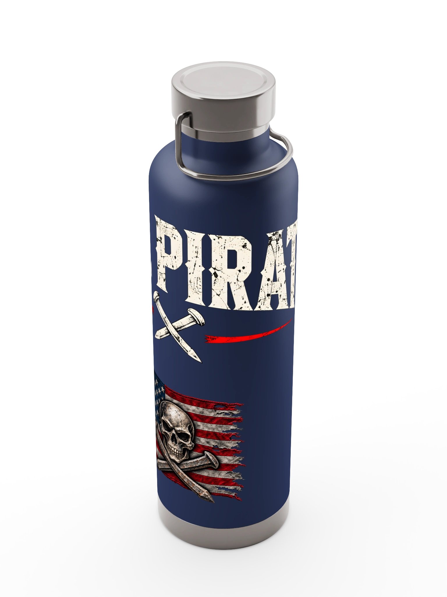 Rail Pirate™ Wordmark & Flag Insulated Bottle — 22 oz product image (5)