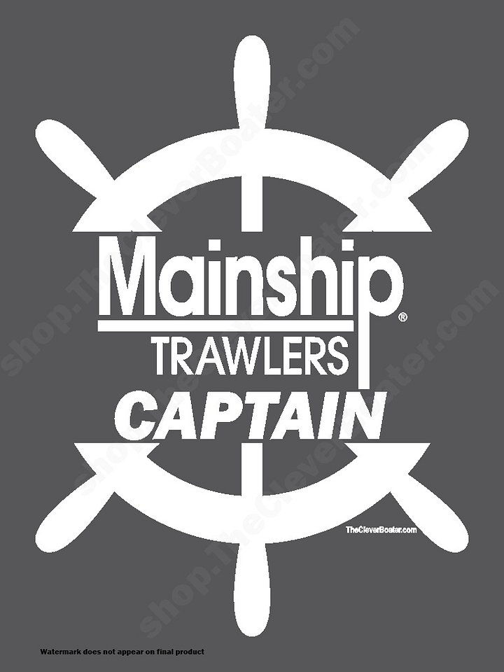 Mainship Captain - T-Shirt - Dark Shirt w/White Logo product image (2)
