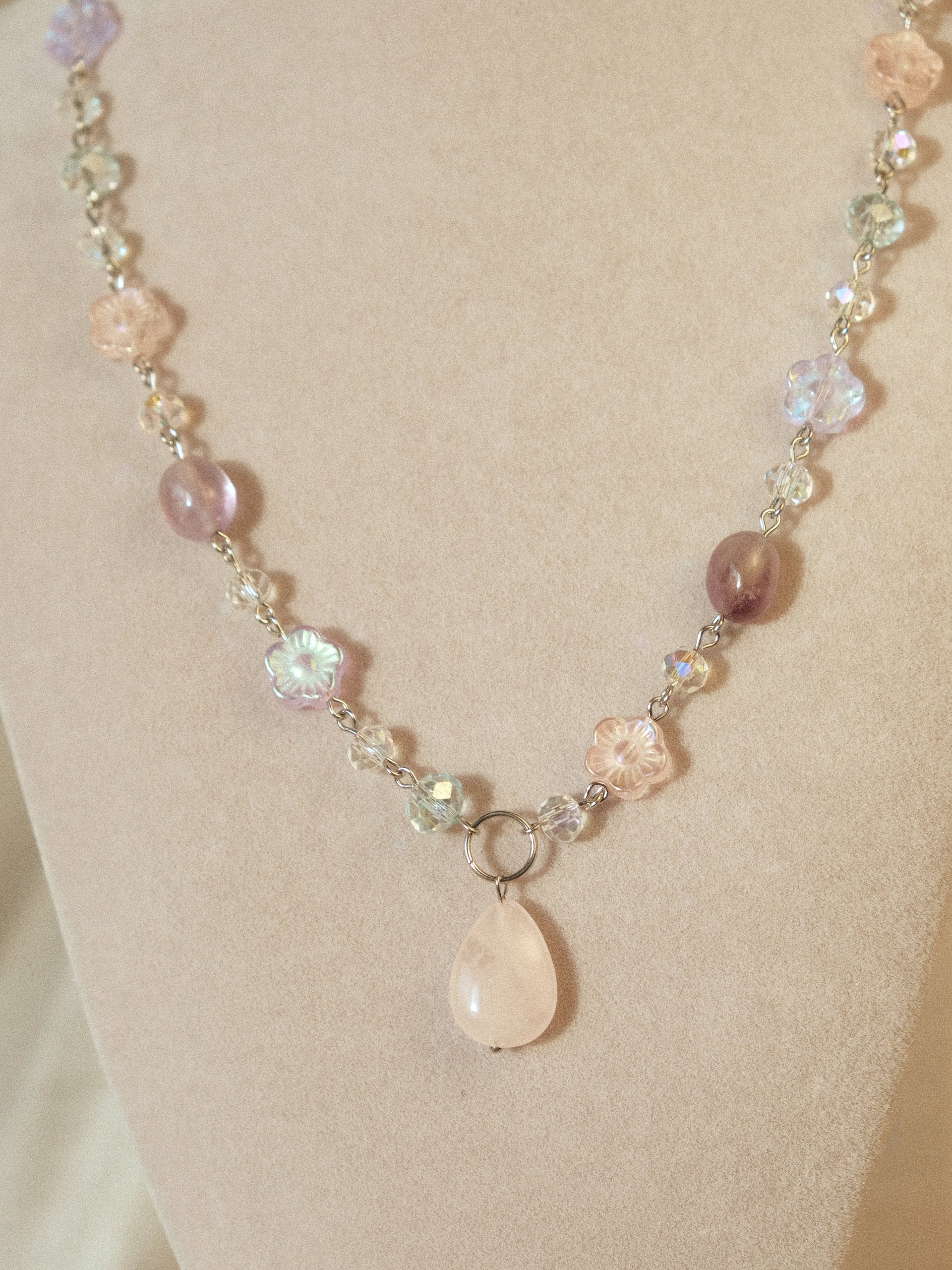 Pastel Dreams - Rose Quartz & Amethyst Necklace product image (6)