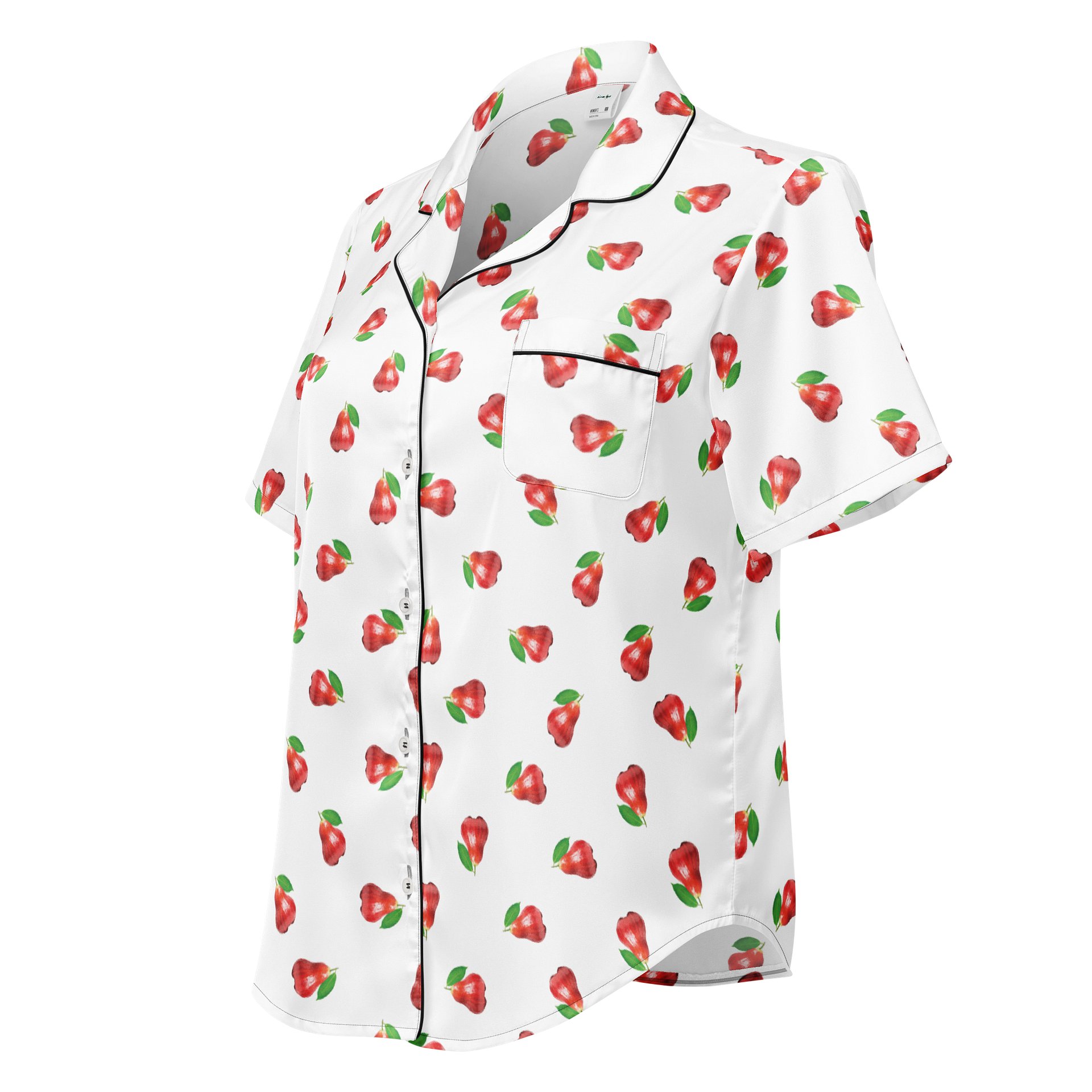 CaribbeanApples Otaheite Fruit Print | Women's Short Sleeve Pajama Top product image (1)