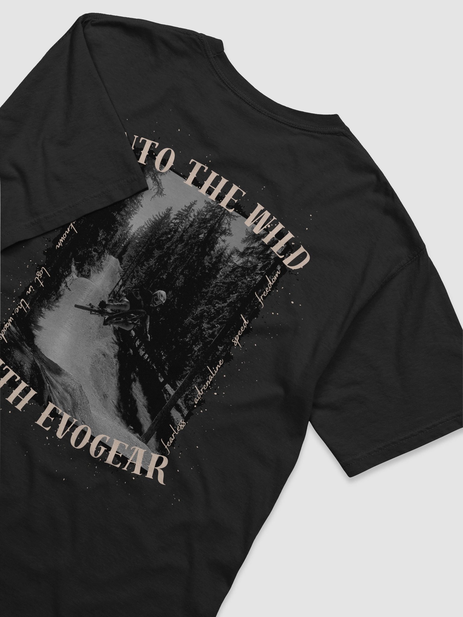 Into The Wild – EvoGear x KLOW.MTB Tee Black product image (3)