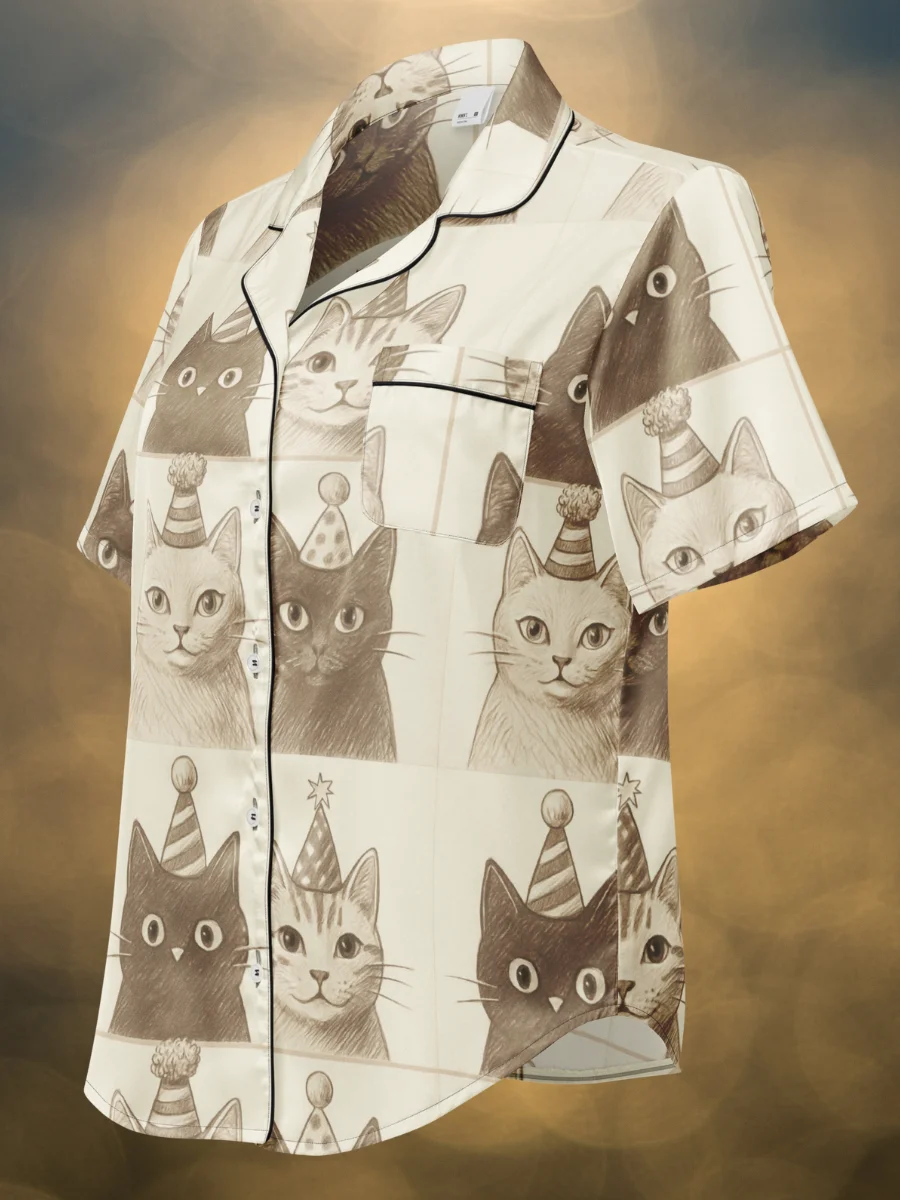 Feline Fiesta Silky Pyjama Top product image (1)