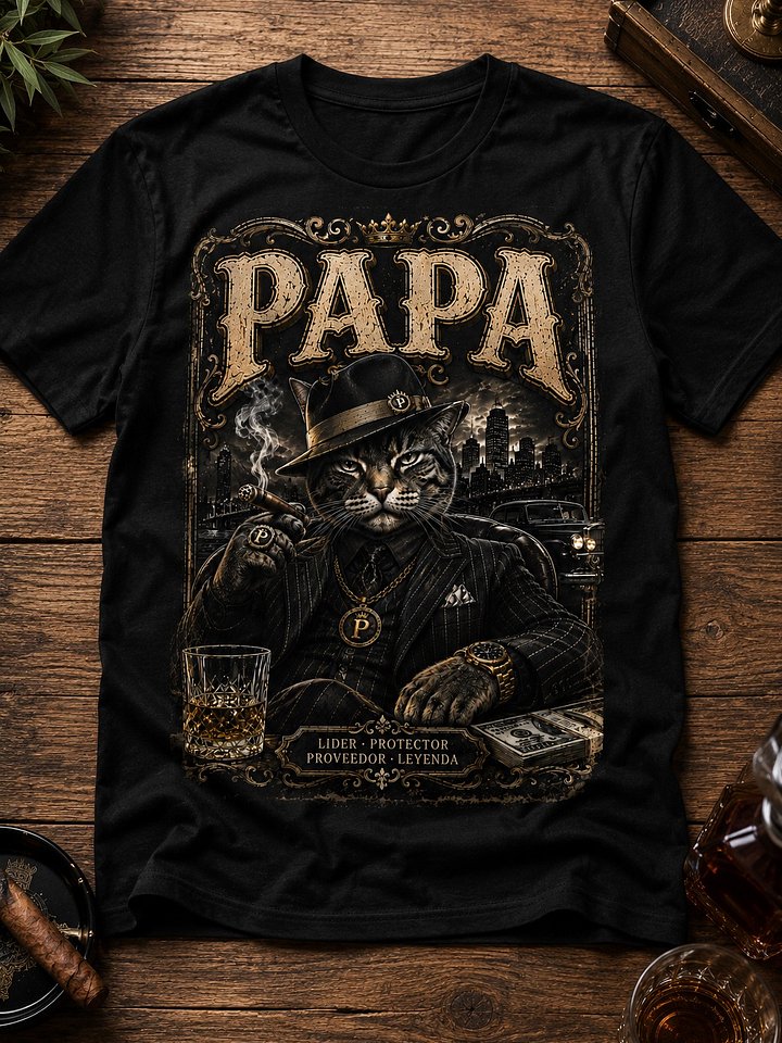 Camiseta “PAPÁ” Estilo Gangster – Líder • Protector • Leyenda product image (1)