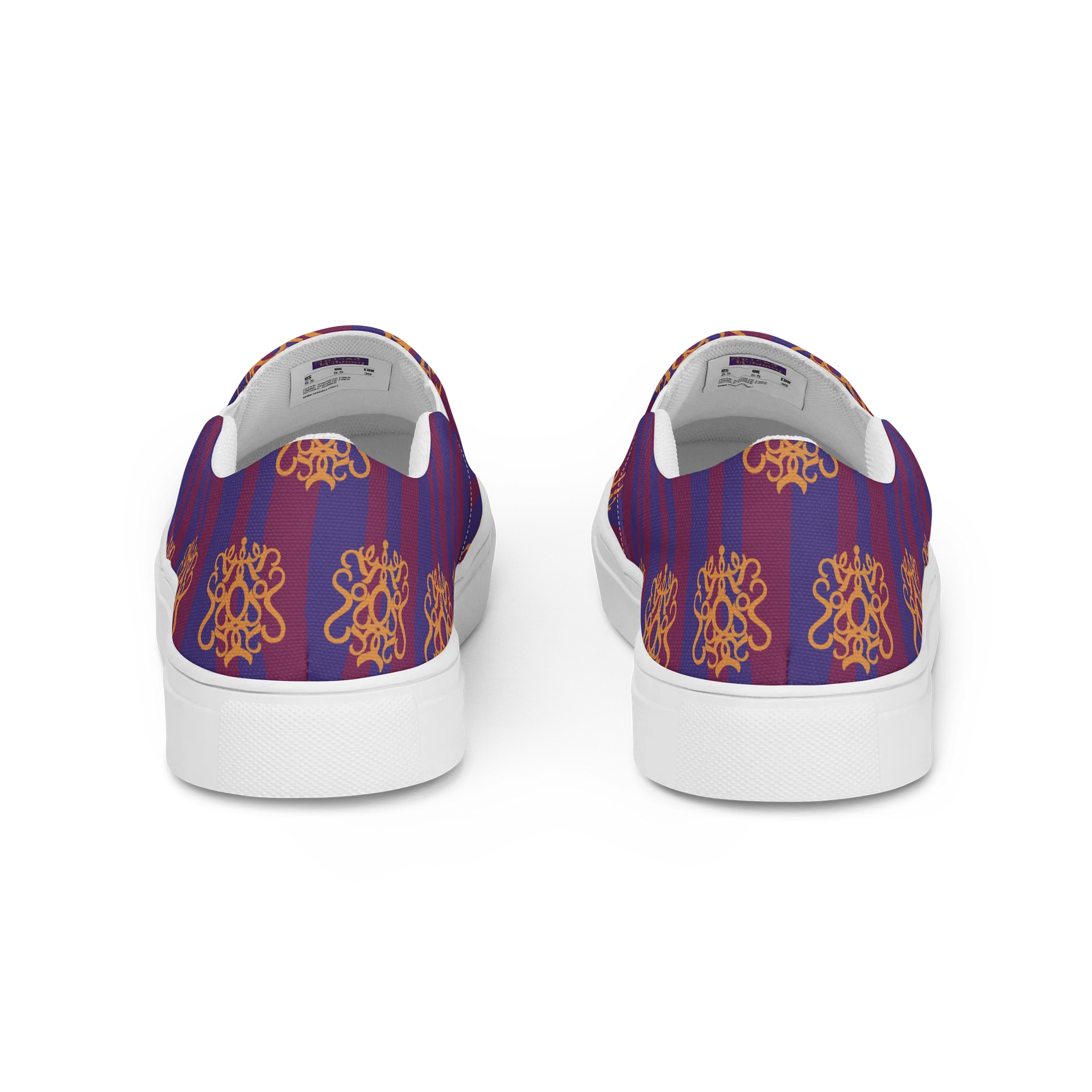 Purple and Maroon Flirty Academic Canvas Slip-Ons product image (4)