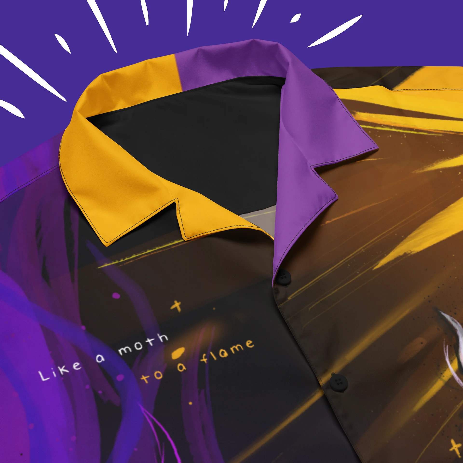 Nonbinary Subtle Pride Mothman Button Up Shirt product image (6)