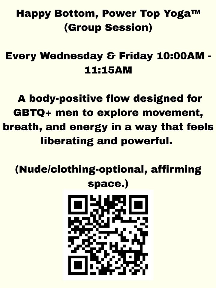 Happy Bottom Power Top | Puerto Vallarta Men's Naked Group Yoga product image (2)