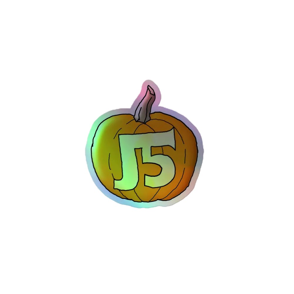 J5 Pumpkin. Holo Sticker. product image (1)