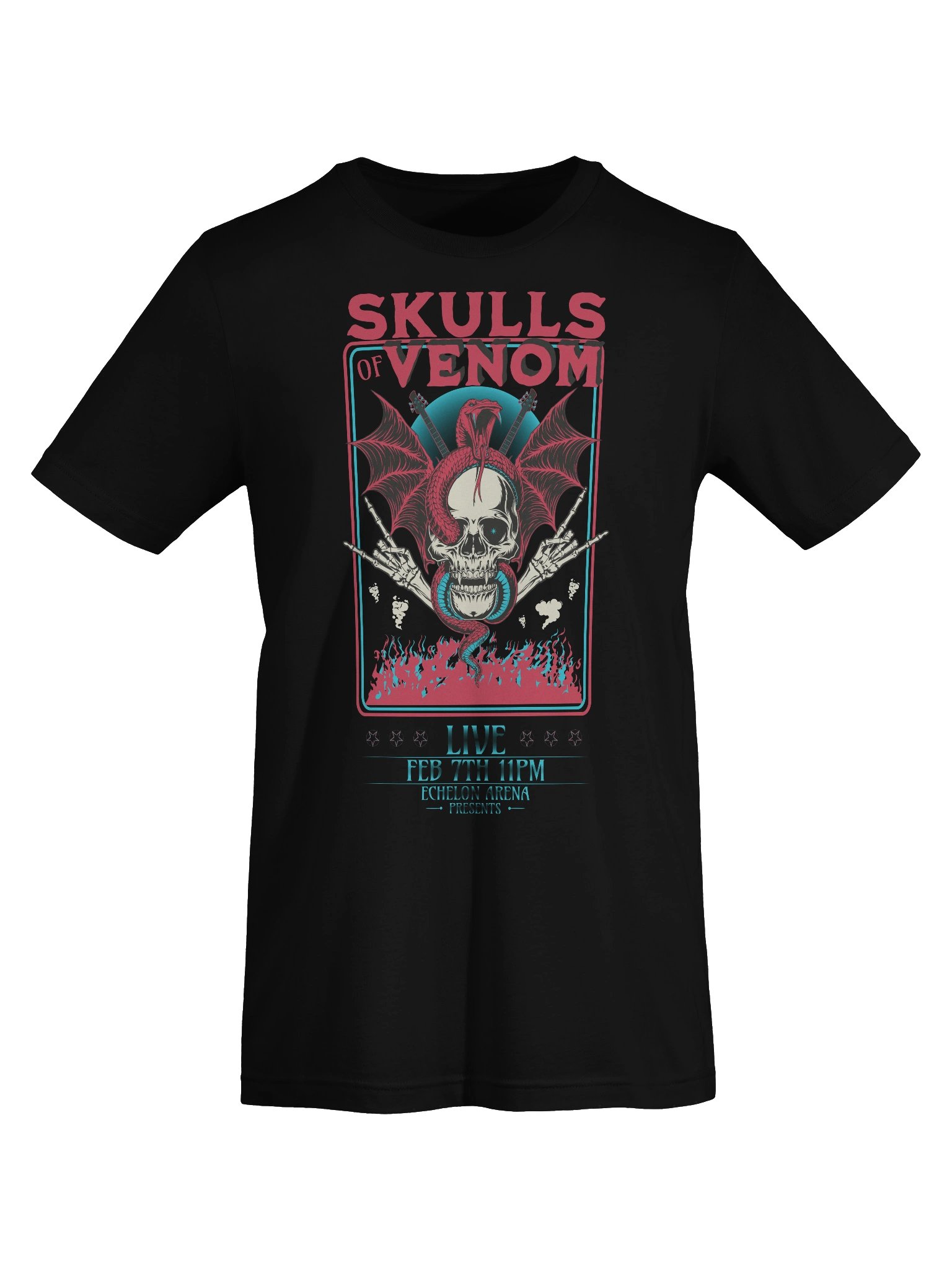 Stylish Skull-Themed T-Shirt for Venom Metal Band Fans product image (7)