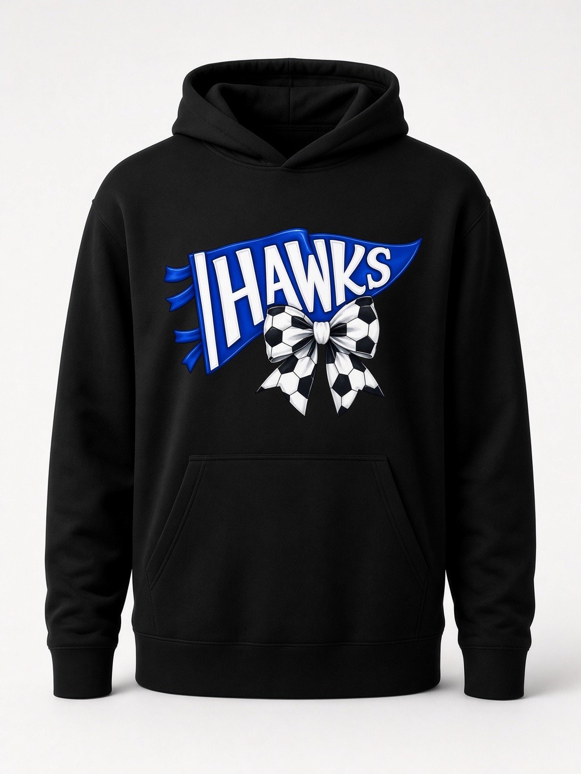 Soccer Bow Comfort Colors Hoodie product image (1)