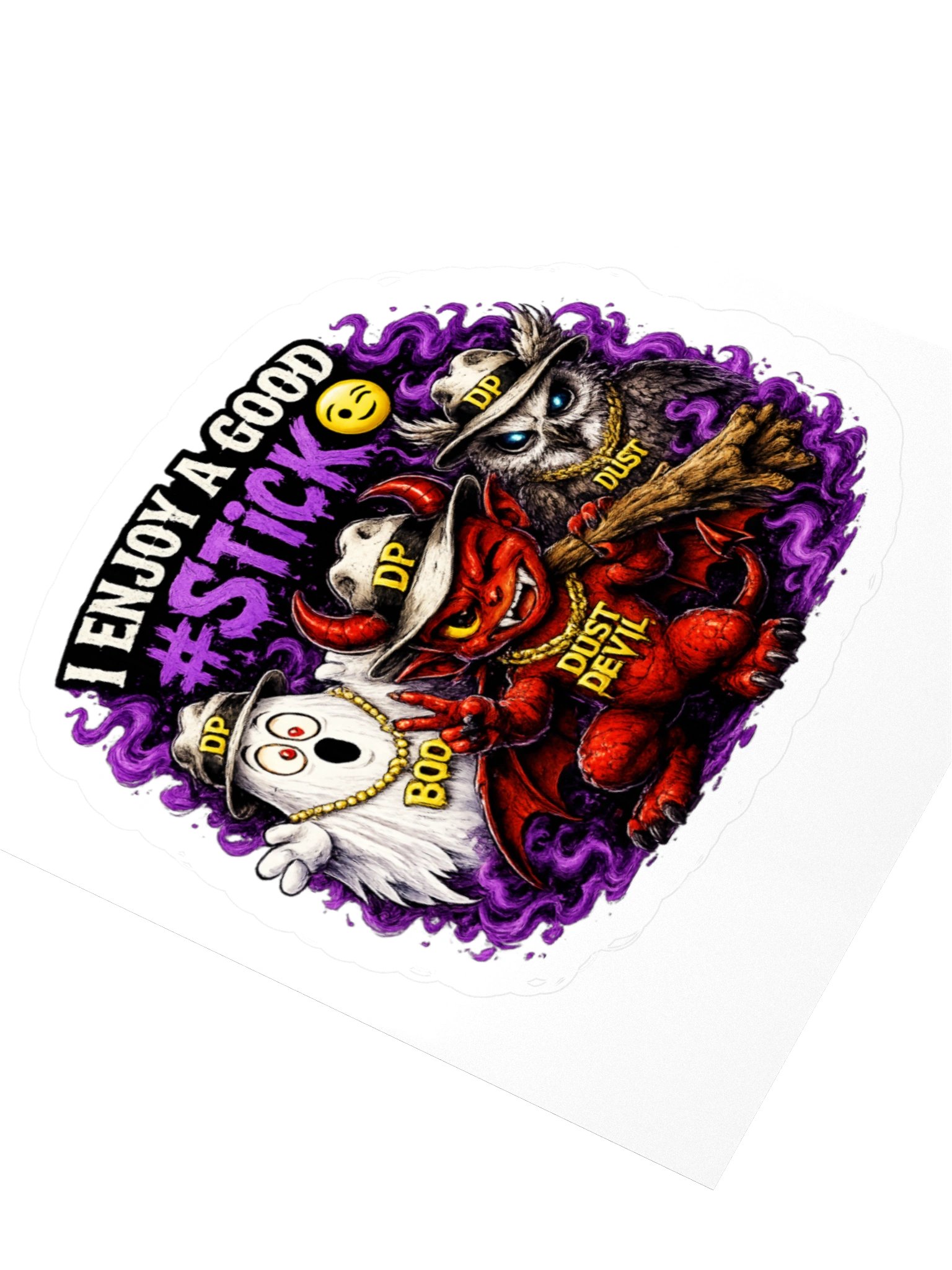 I enjoy a good stick 3" x 3" sticker product image (3)