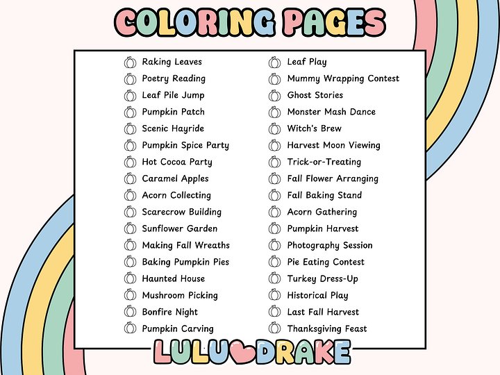 Fuzzy Buddies Cozy Fall Coloring eBook, BIG PACK 34 Pages | ★ DIGITAL ★ product image (2)
