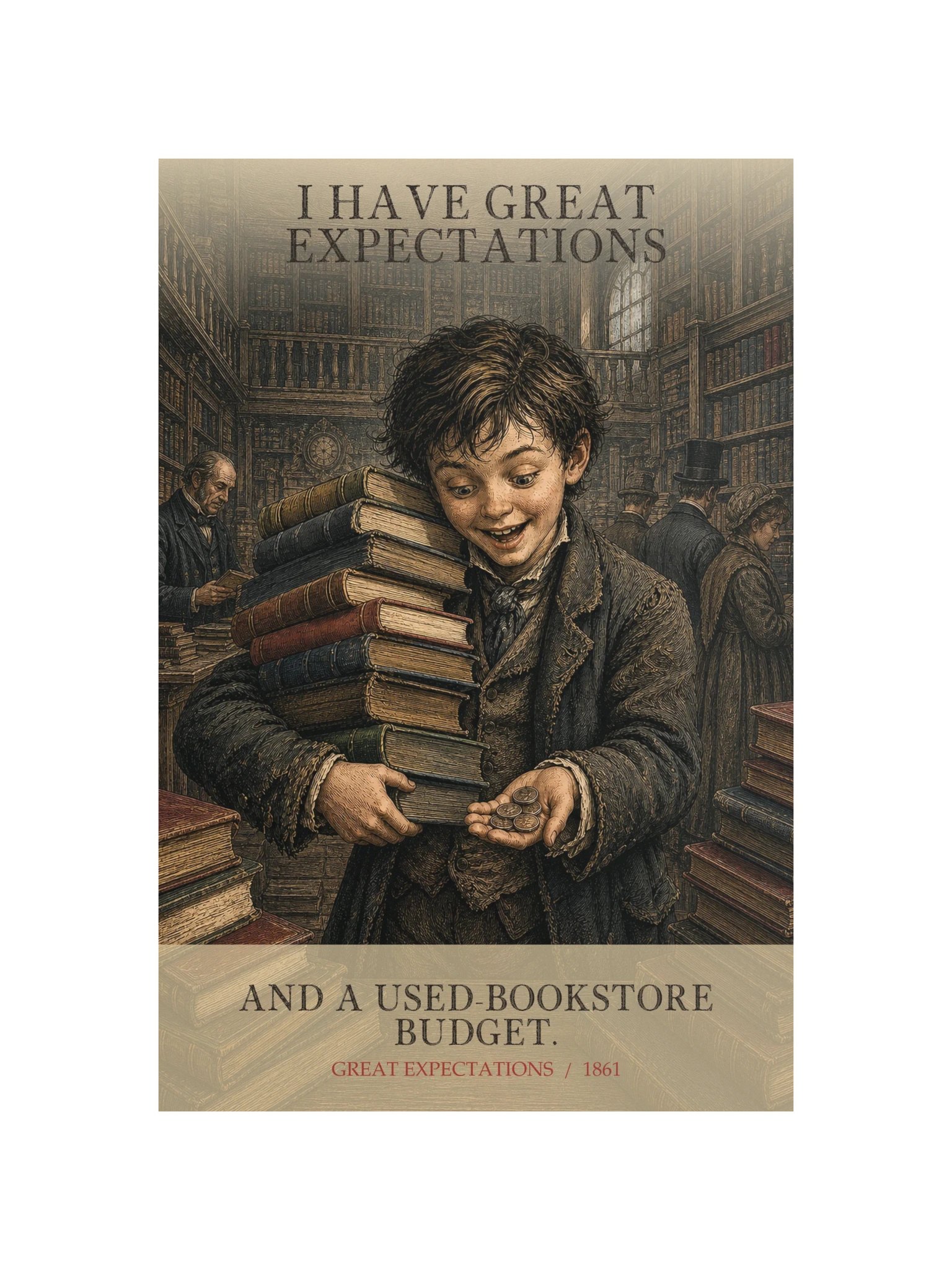 Have Great Expectations Used Bookstore Budget -- Great Expectations Art Print product image (12)