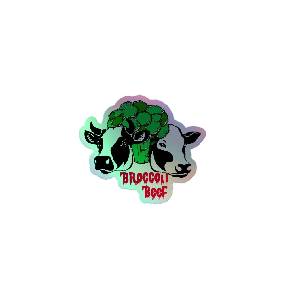 Broccoli Beef Holo Sticker product image (1)