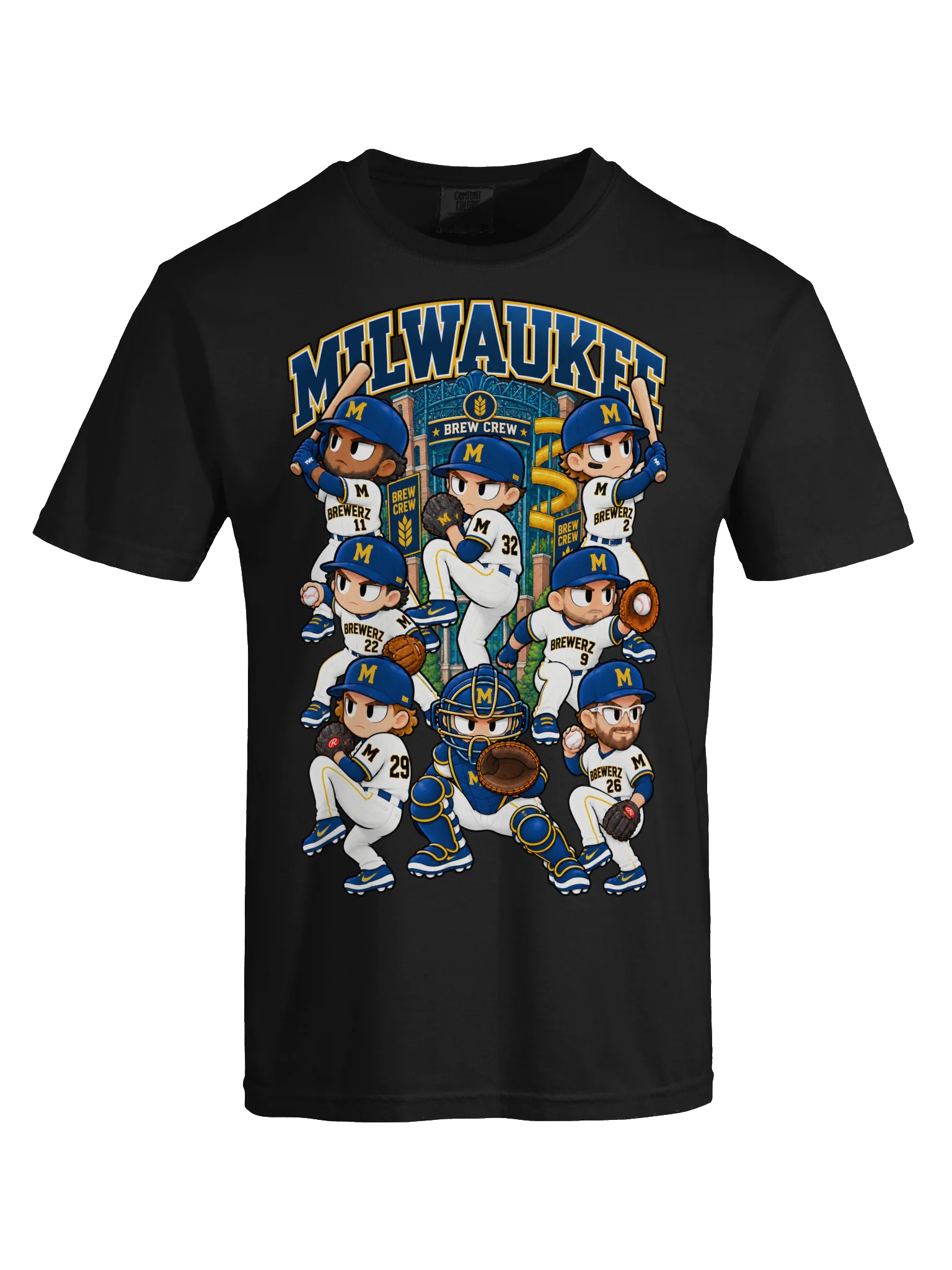 Milwaukee Baseball Animated Player T-Shirt product image (44)