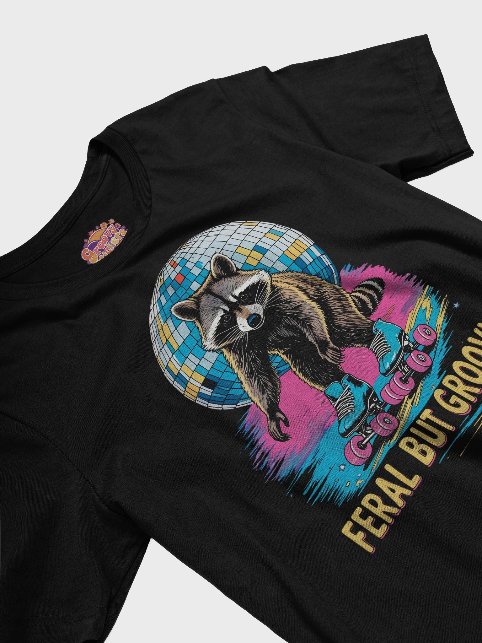 Feral groovy Disco Raccoon T-Shirt product image (4)