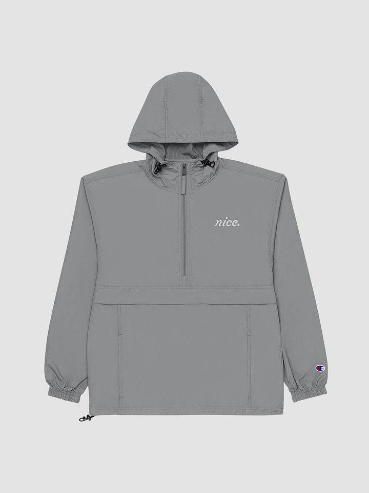 Nice. X Champion Windbreaker (White on Grey) product image (1)