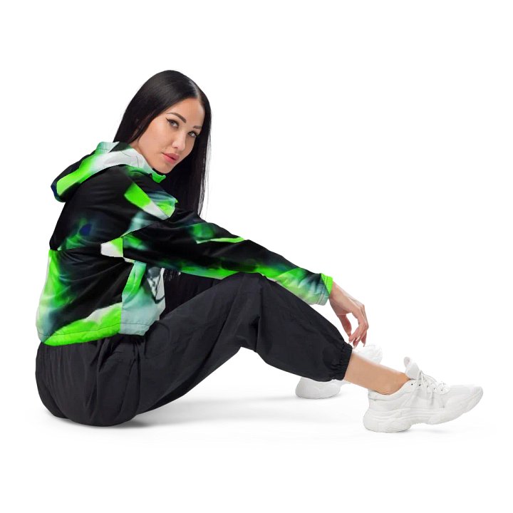 Chaos in Green Women's Windbreaker product image (2)