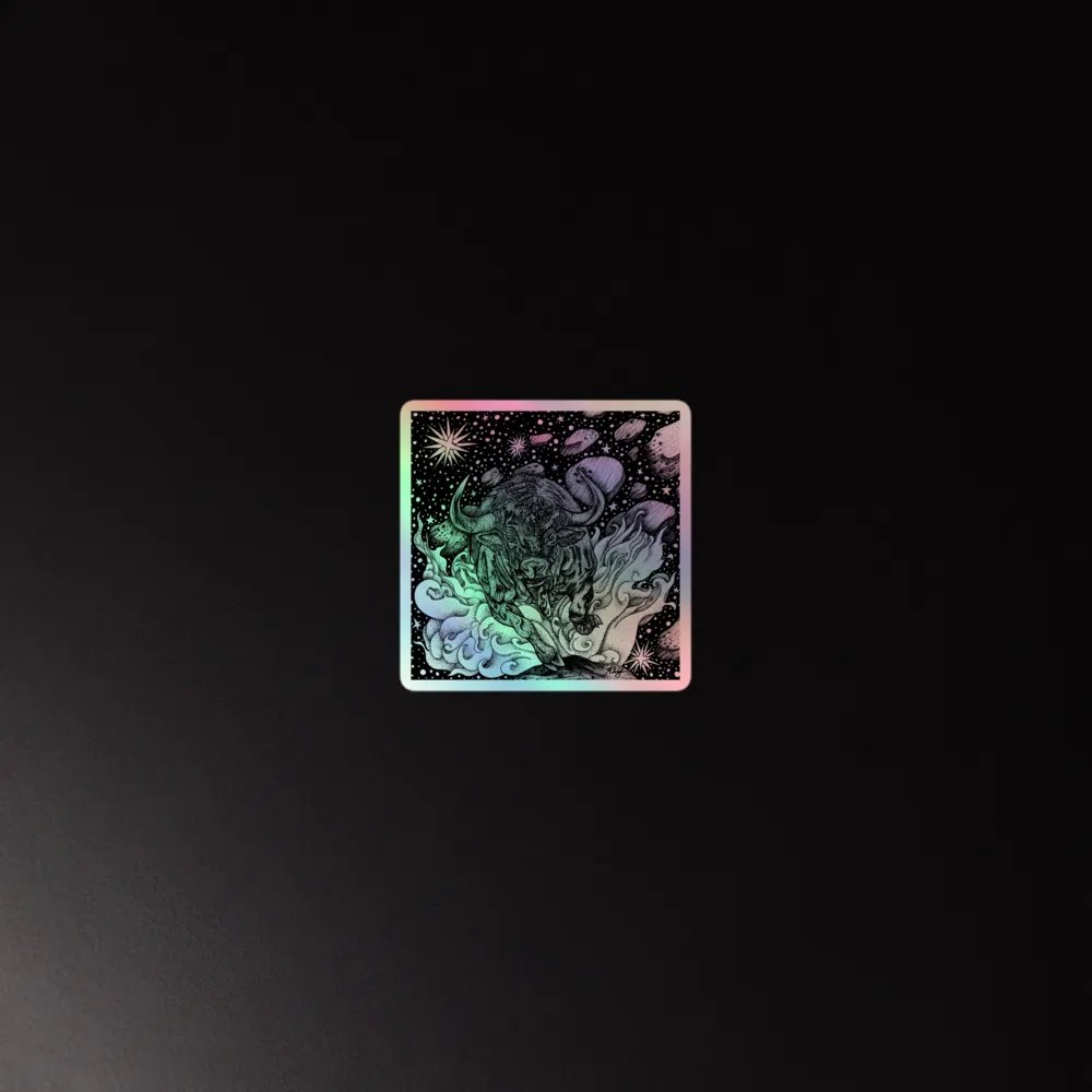 Taurus Zodiac, Holographic Sticker Sheet product image (2)