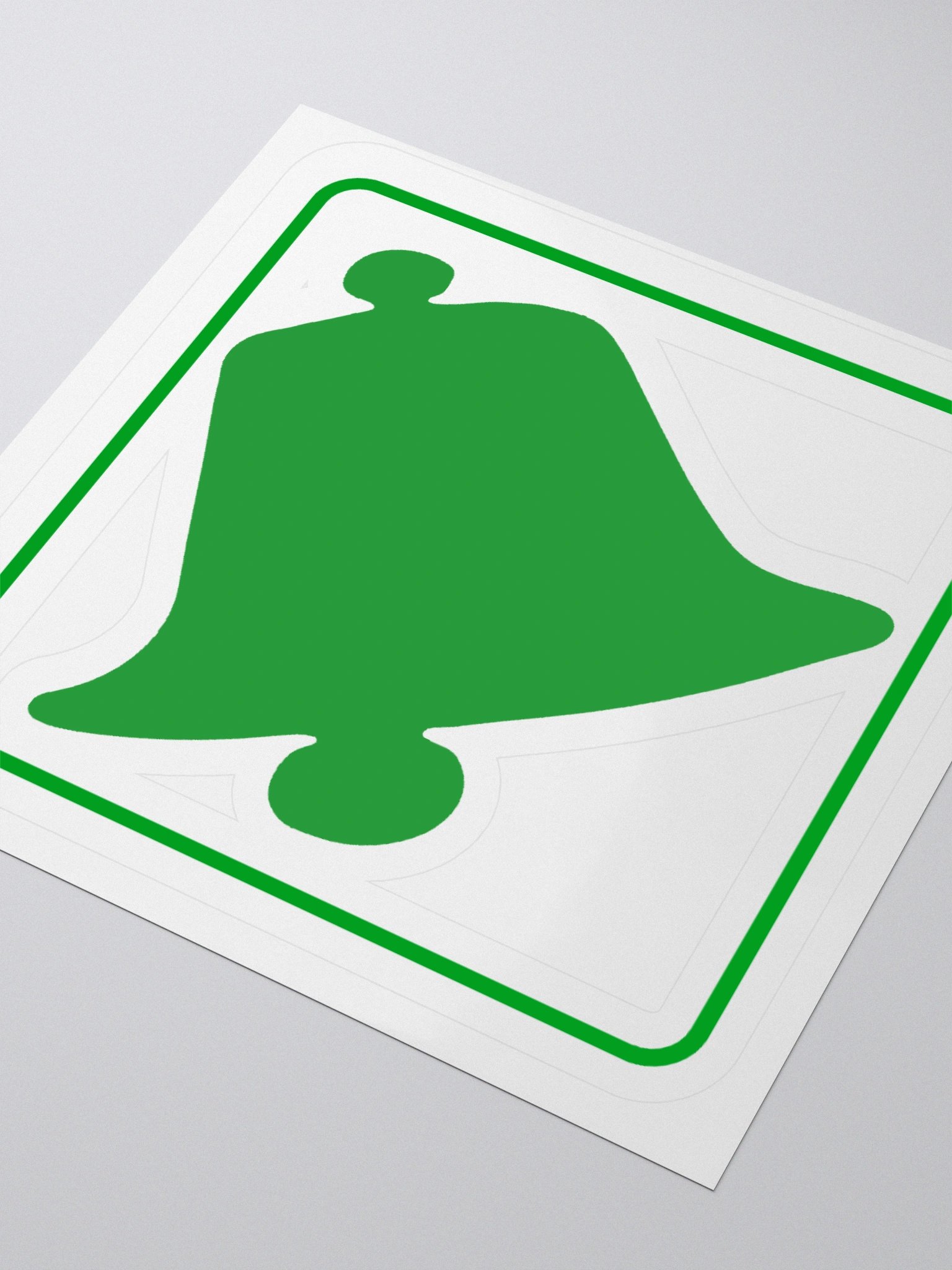 Green Abstract Bell Shape Kiss Cut Stickers product image (11)