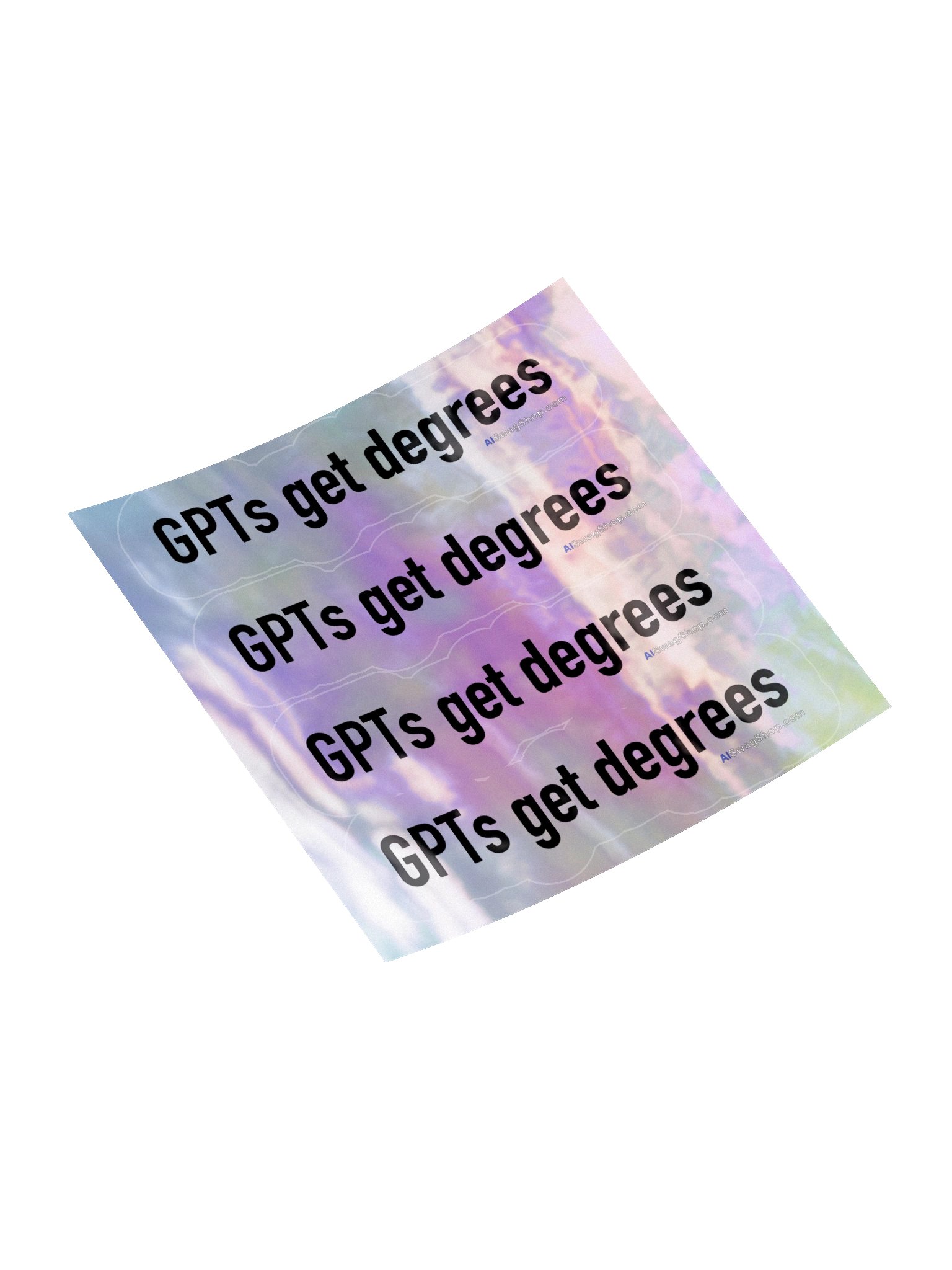 GPTs Get Degrees Holofoil Sticker Sheet product image (4)