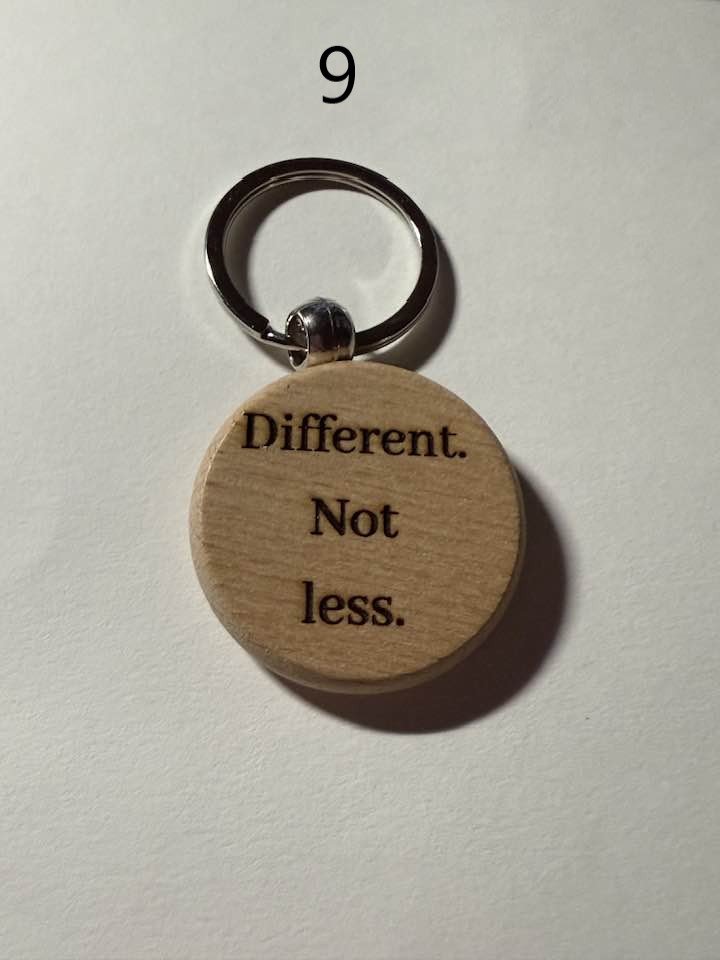 Wooden Engraved Neurodivergent Keychains | ADHD, Autism, Anxiety, and More (2) product image (9)