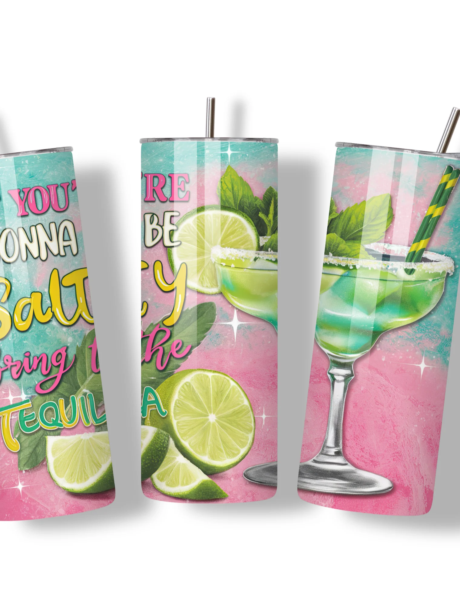Tequila Vibes 20oz Skinny Tumbler with Metal Straw, Double-Walled Insulated Stainless Steel Tumbler for Hot & Cold Drinks product image (3)