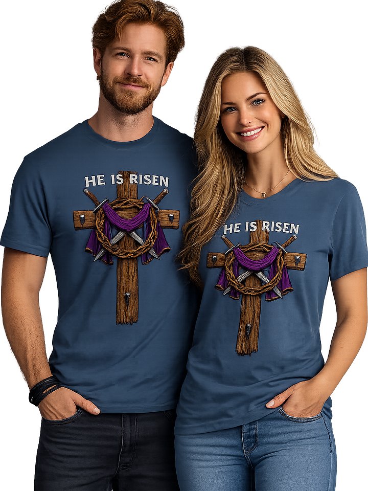 He Is Risen Cross T-Shirt product image (1)