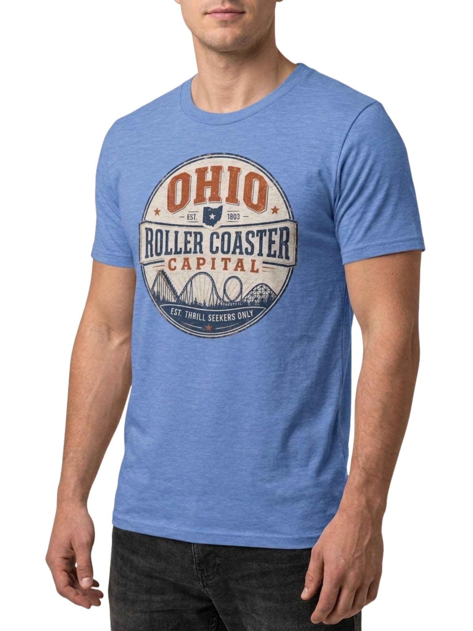 Ohio Roller Coaster Capital T‑Shirt for Thrill Seekers | Vintage Coaster Culture Tee product image (19)