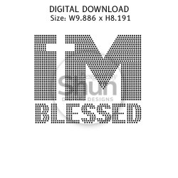 Blessed | SS10 Rhinestone Template | Digital Download product image (1)