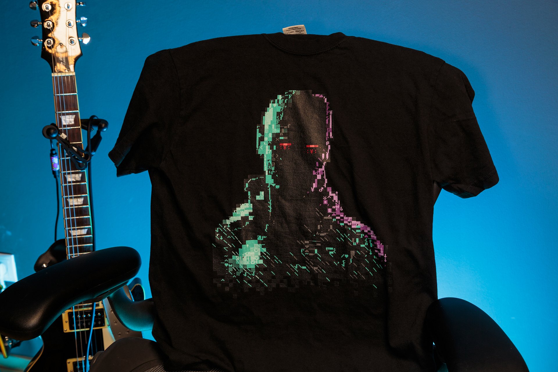 Ghost in the Wires ASCII Art T-Shirt product image (3)